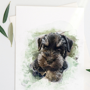 pet portrait watercolour